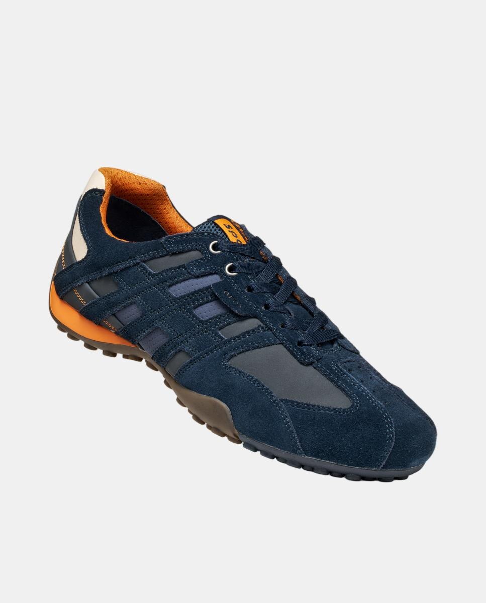 Zapatilla deportiva de caballero en ante - Geox - Azul oscuro Azul oscuro-7