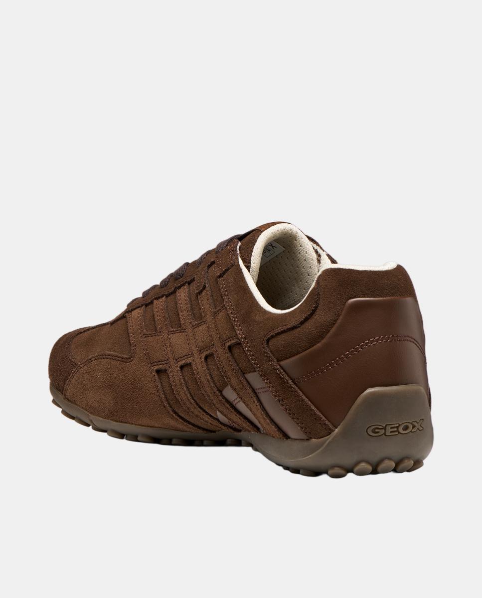 Deportiva de corte bajo de caballero en ante - Geox - Marrón oscuro Marrón oscuro-3