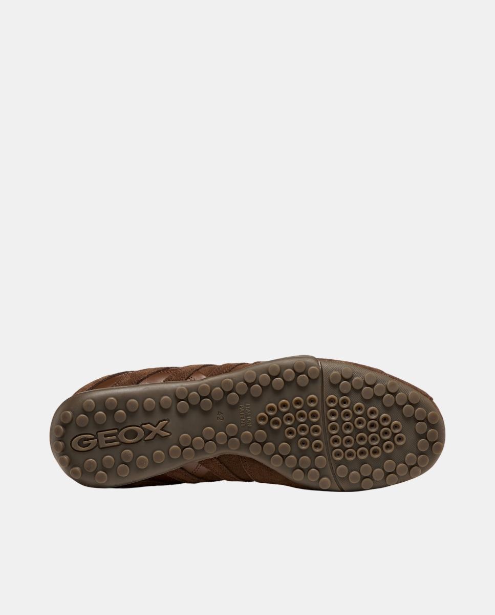 Deportiva de corte bajo de caballero en ante - Geox - Marrón oscuro Marrón oscuro-6