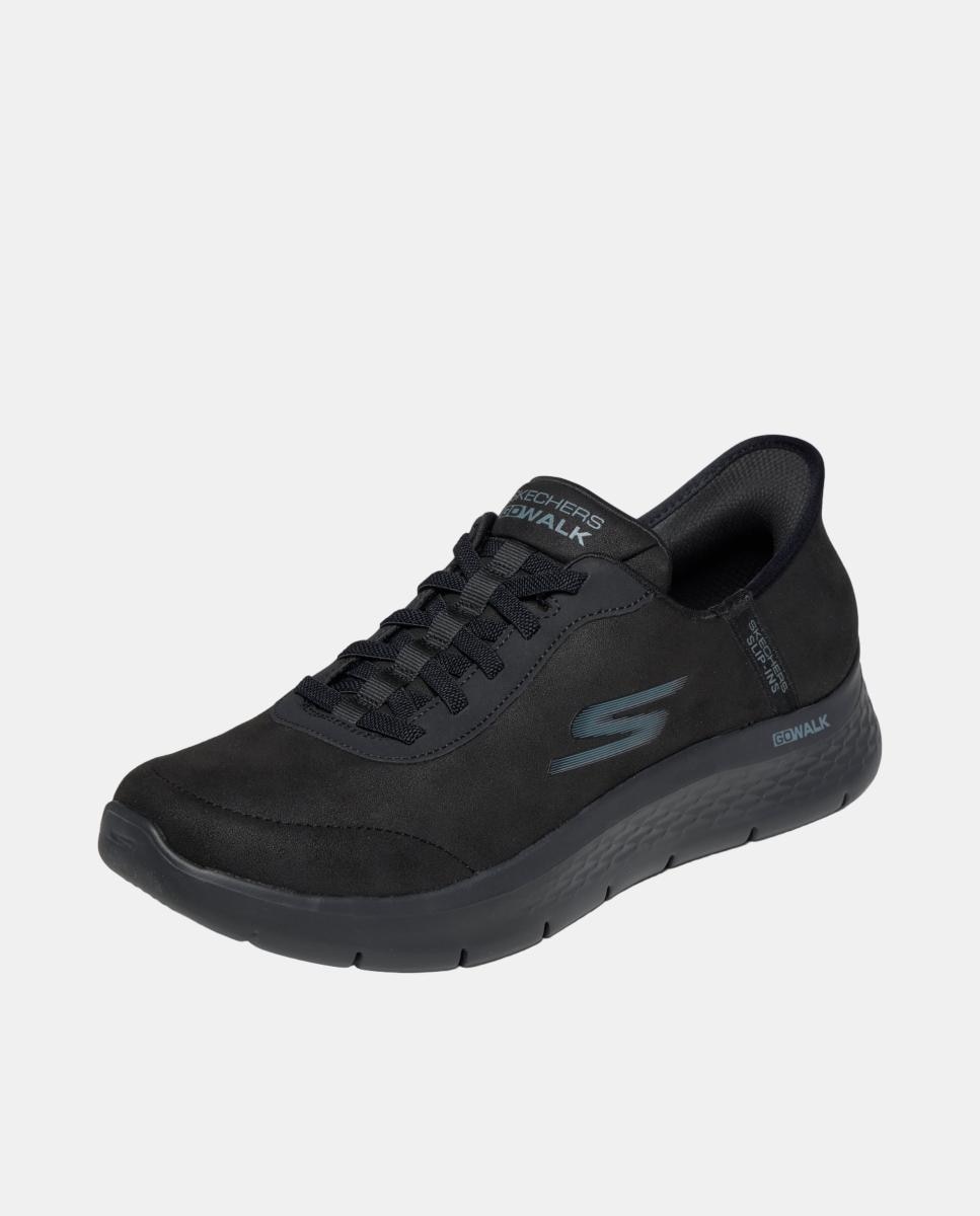 Deportivo go wak de piel slip ins - Skechers - Negro Negro-2
