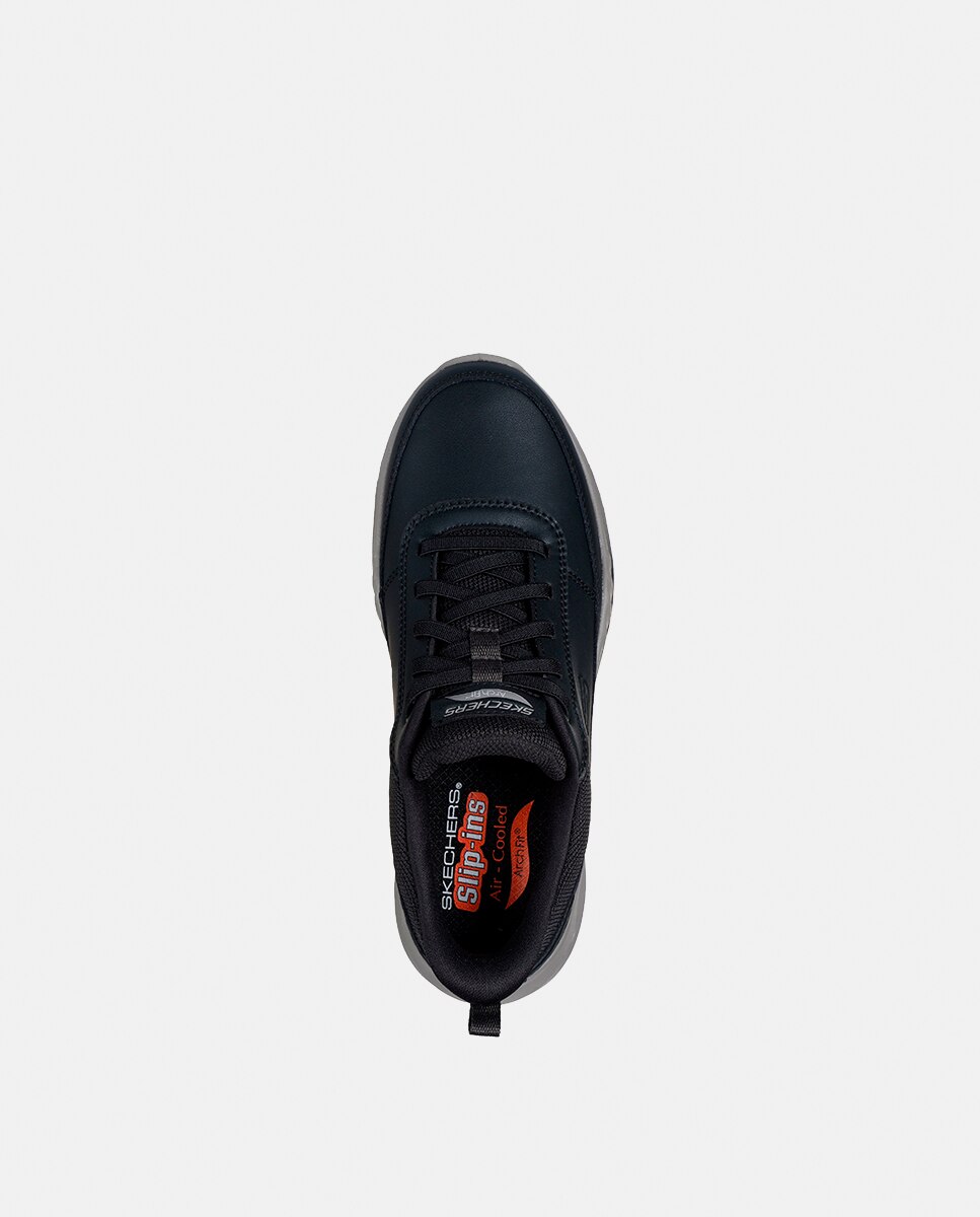 Zapato casual piel con slip ins - Skechers - Negro mate Negro mate-3