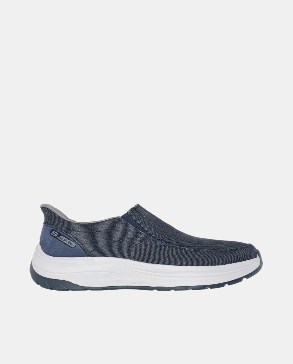 Deportivo de hombre casual canvas y tech slip ins - Skechers - Azul marino Azul marino-1