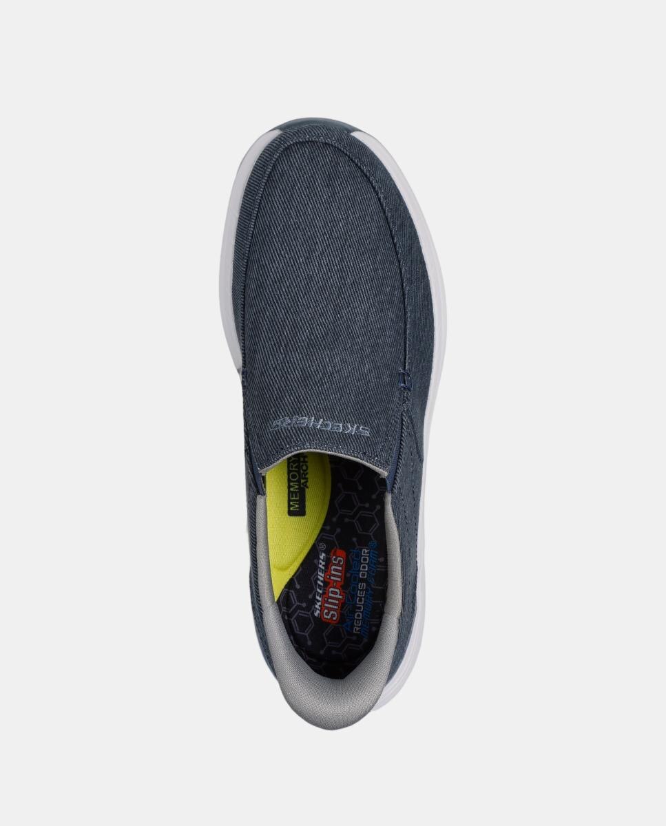 Deportivo de hombre casual canvas y tech slip ins - Skechers - Azul marino Azul marino-3