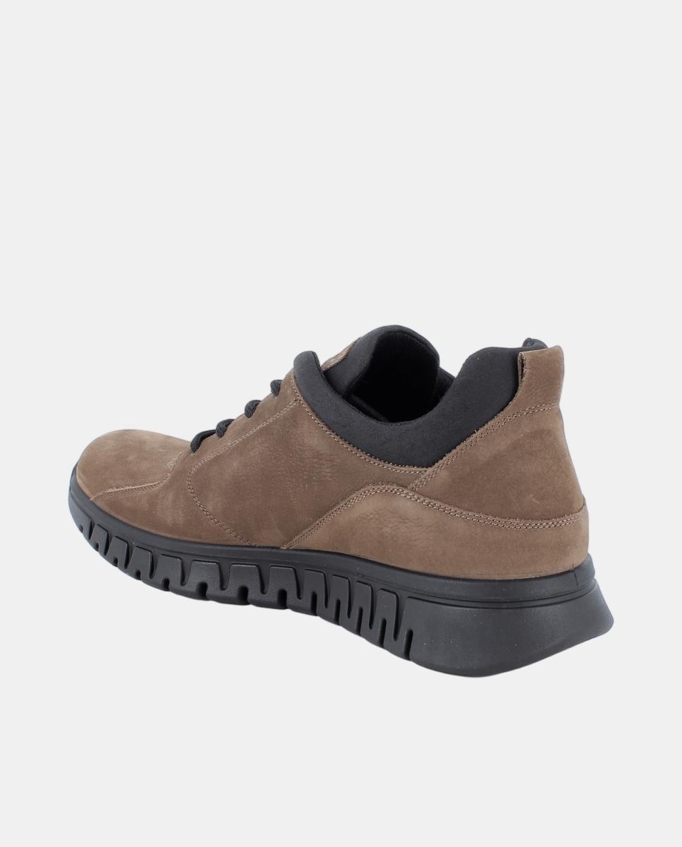 Zapato de caballero en nabuk y material sintético, forro goretex y cierre con cordones - Igi&Co - Topo Topo-3