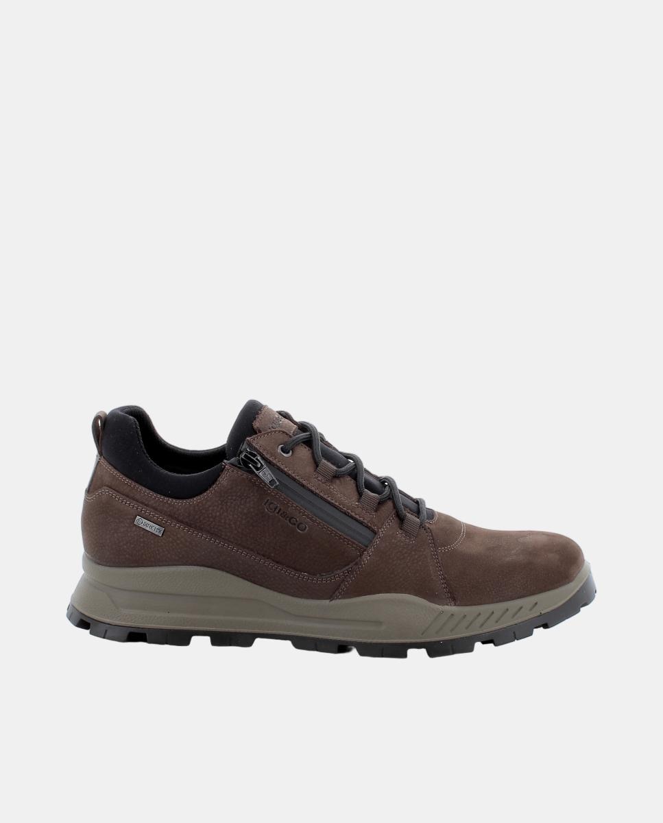 Imagen 0 de Zapato de caballer en piel, con forro goretex y cierre con cremallera lateral Marrón oscuro