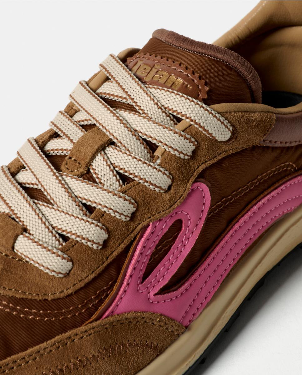 Deportiva Lejan Melrose hombre barefoot serraje - Marrón caramelo Marrón caramelo-4