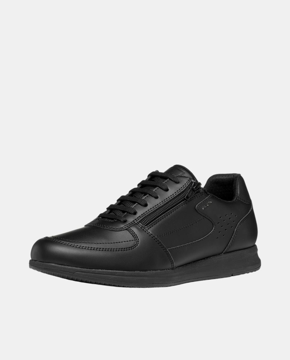 Zapatilla deportiva de caballero con cremallera lateral - Geox - Negro Negro-2