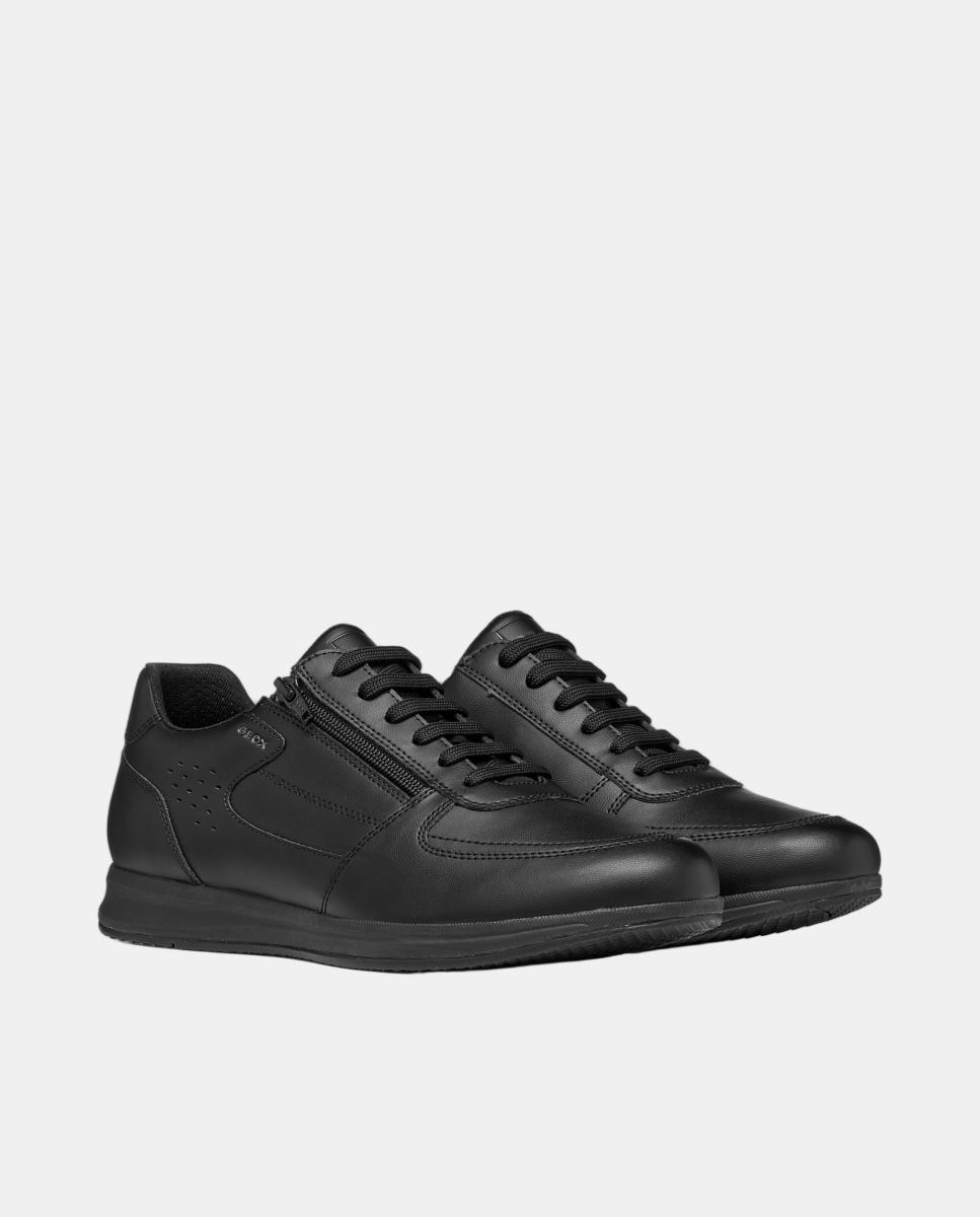 Zapatilla deportiva de caballero con cremallera lateral - Geox - Negro Negro-3