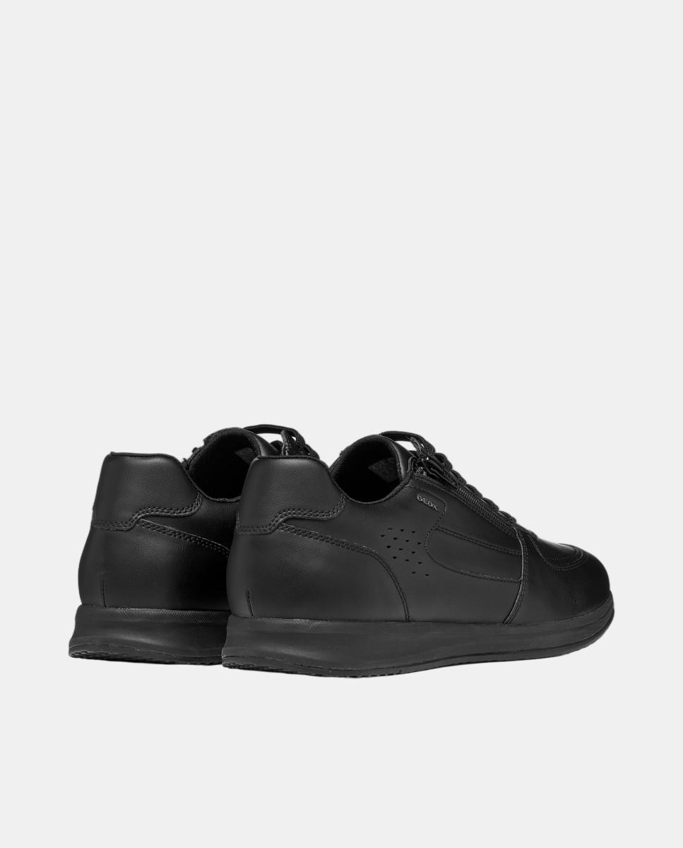Zapatilla deportiva de caballero con cremallera lateral - Geox - Negro Negro-4