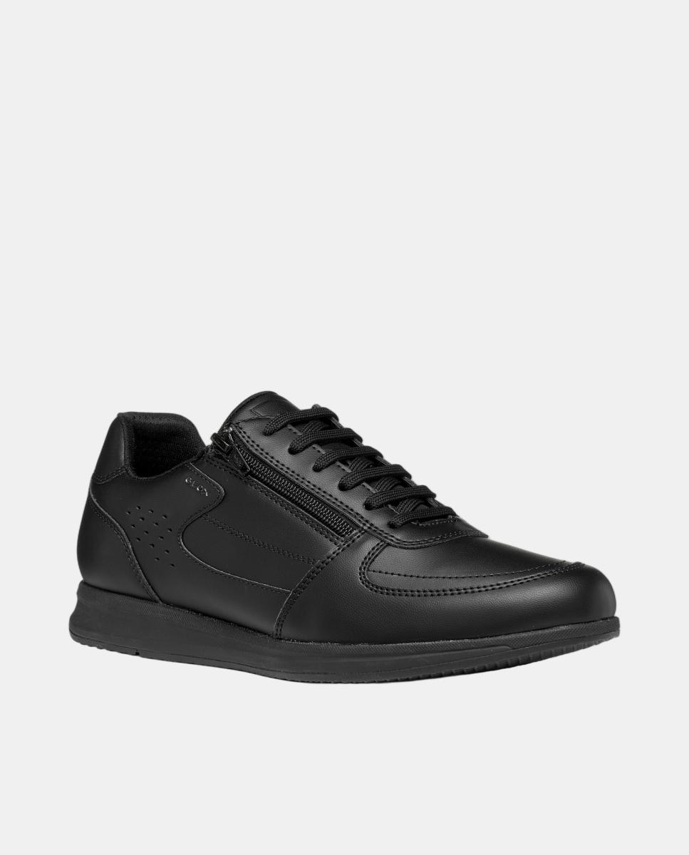 Zapatilla deportiva de caballero con cremallera lateral - Geox - Negro Negro-5