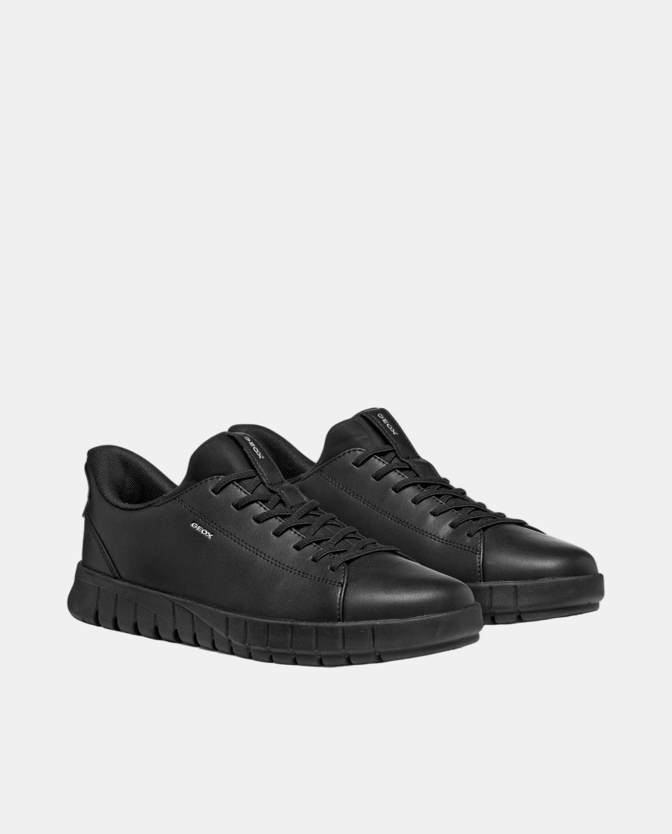 Zapatilla deportiva de caballero con calce fast-in - Geox - Negro Negro-4