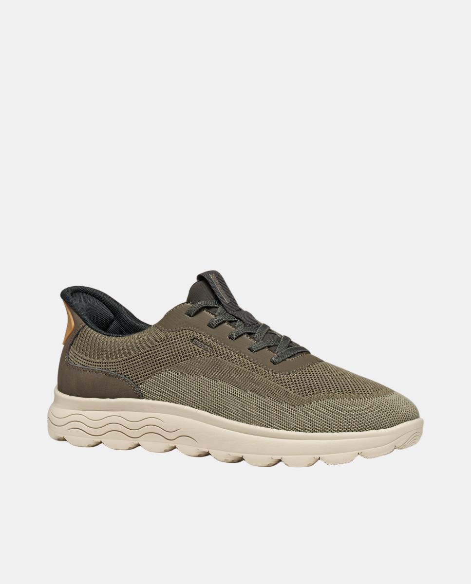 Zapatilla deportiva de caballero con suela amortiguada - Geox - Verde militar Verde militar-3