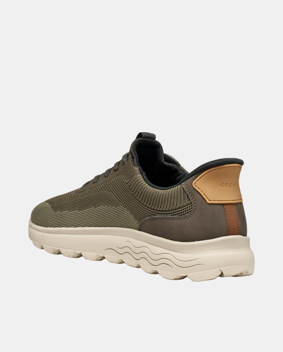 Zapatilla deportiva de caballero con suela amortiguada - Geox - Verde militar Verde militar-4
