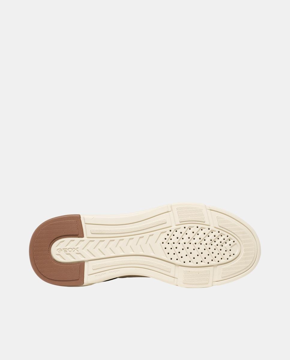 Zapatilla deportiva de caballero de corte bajo con efecto ante - Geox - Marrón oscuro Marrón oscuro-9