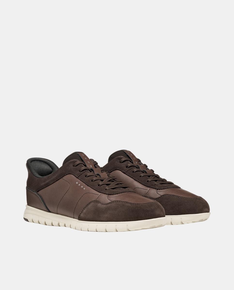 Deportiva extraflexible de corte bajo para hombre - Geox - Marrón chocolate Marrón chocolate-3