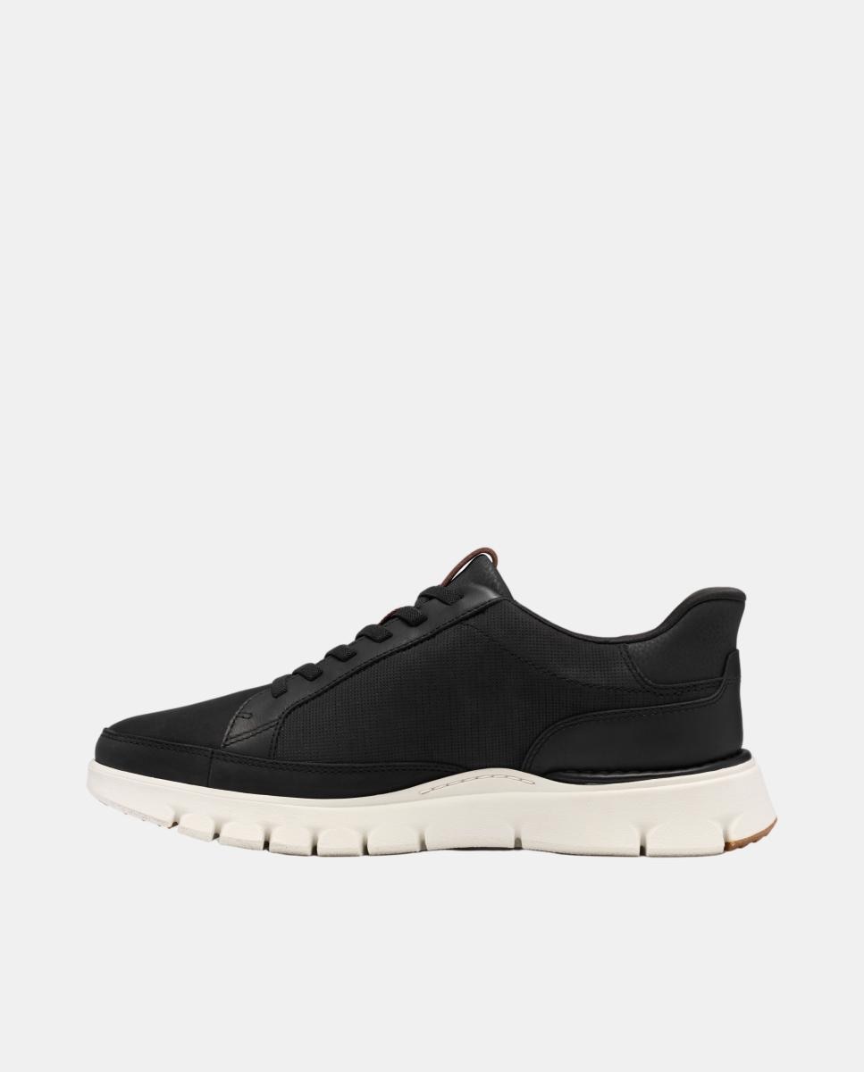 Deportivas de hombre en piel con cierre en cordones y suela eva ultraligera - Clarks - Negro Negro-2