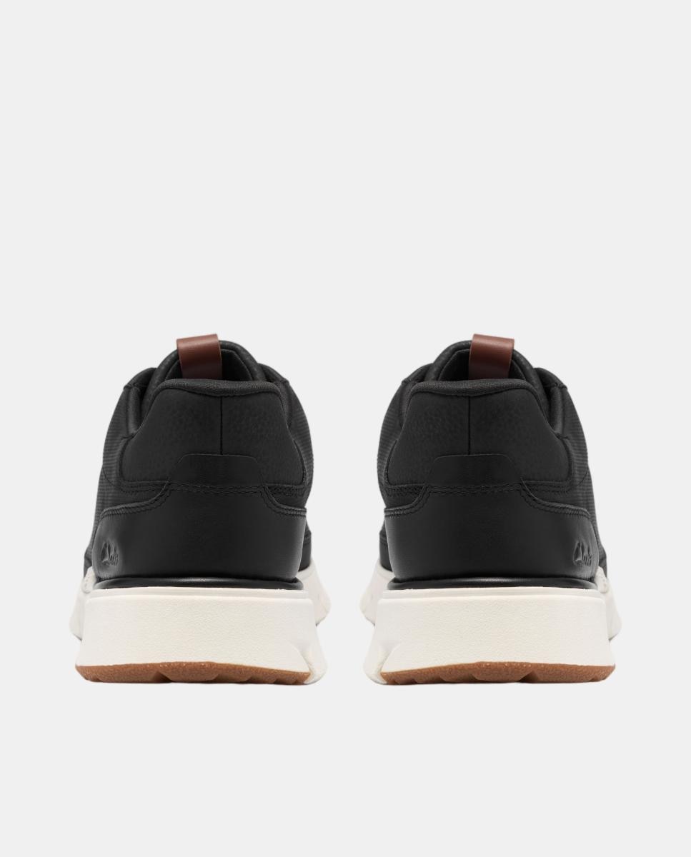 Deportivas de hombre en piel con cierre en cordones y suela eva ultraligera - Clarks - Negro Negro-5