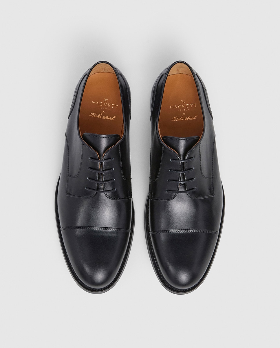 Sapatos com Atacadores Estilo Derby Preto-2