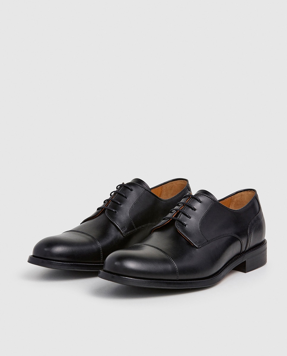 Sapatos com Atacadores Estilo Derby Preto-3