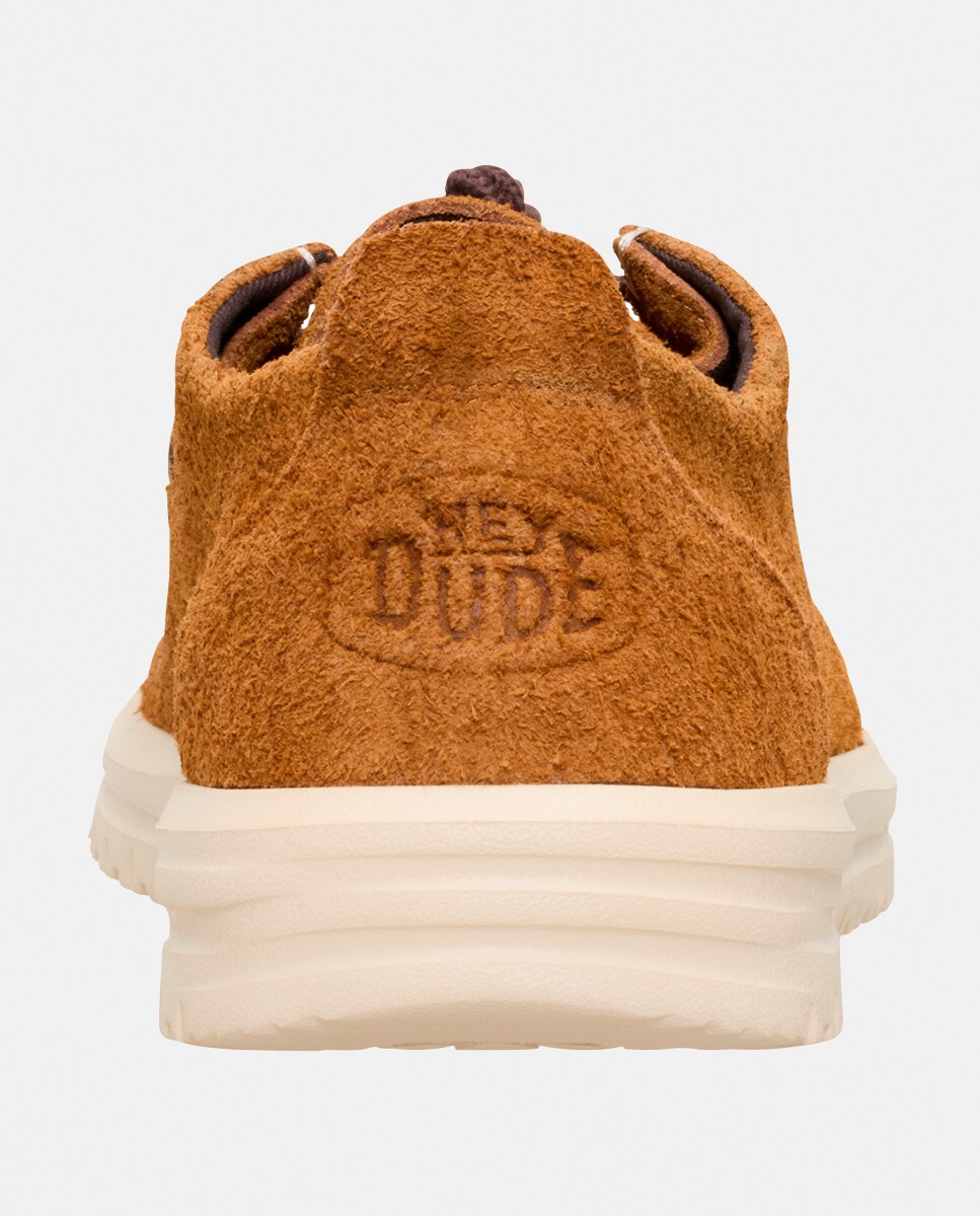 Sapatos de Atacadores em Croute Camel-6