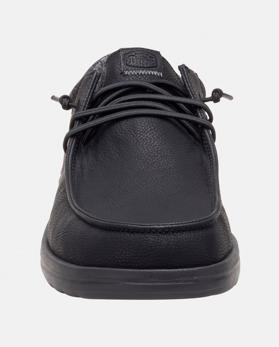 Sapatos de Atacadores em Nobuck Sintético Preto-4