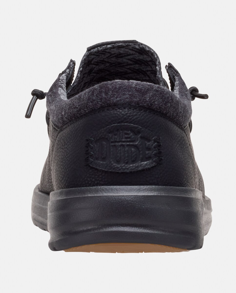 Sapatos de Atacadores em Nobuck Sintético Preto-6