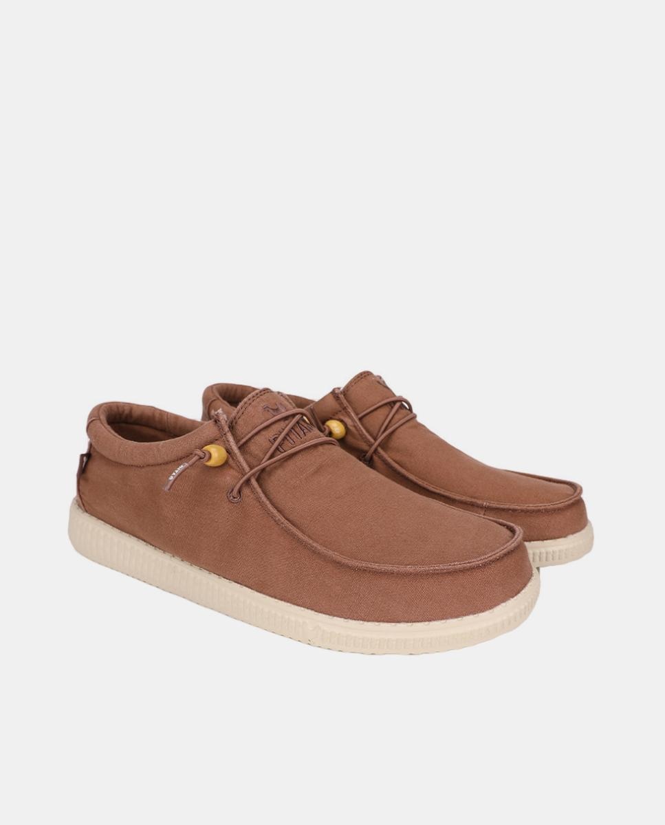 Sapatilhas Tipo Wallabee com Atacadores Elásticos Vermelho-telha-2