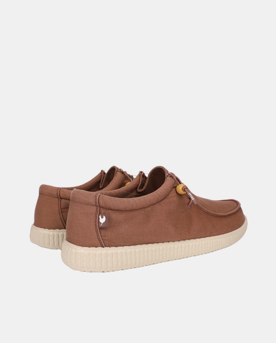 Sapatilhas Tipo Wallabee com Atacadores Elásticos Vermelho-telha-3