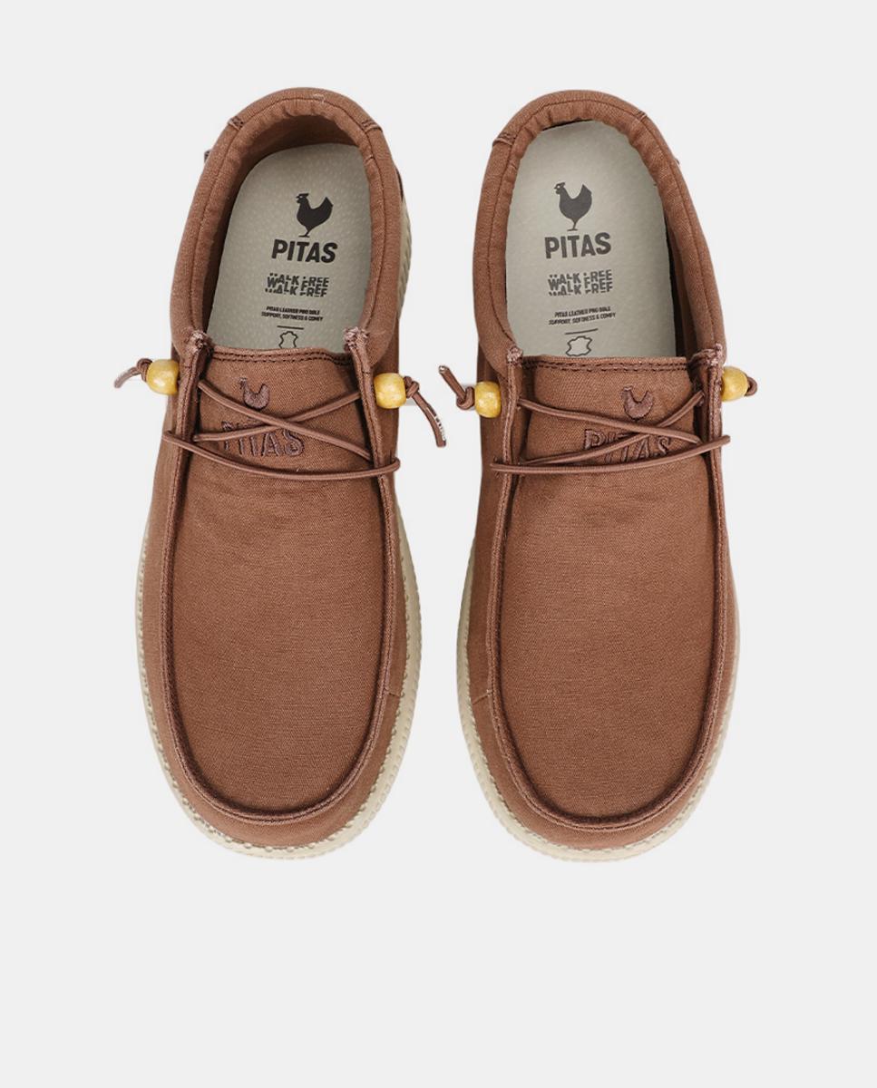 Sapatilhas Tipo Wallabee com Atacadores Elásticos Vermelho-telha-4