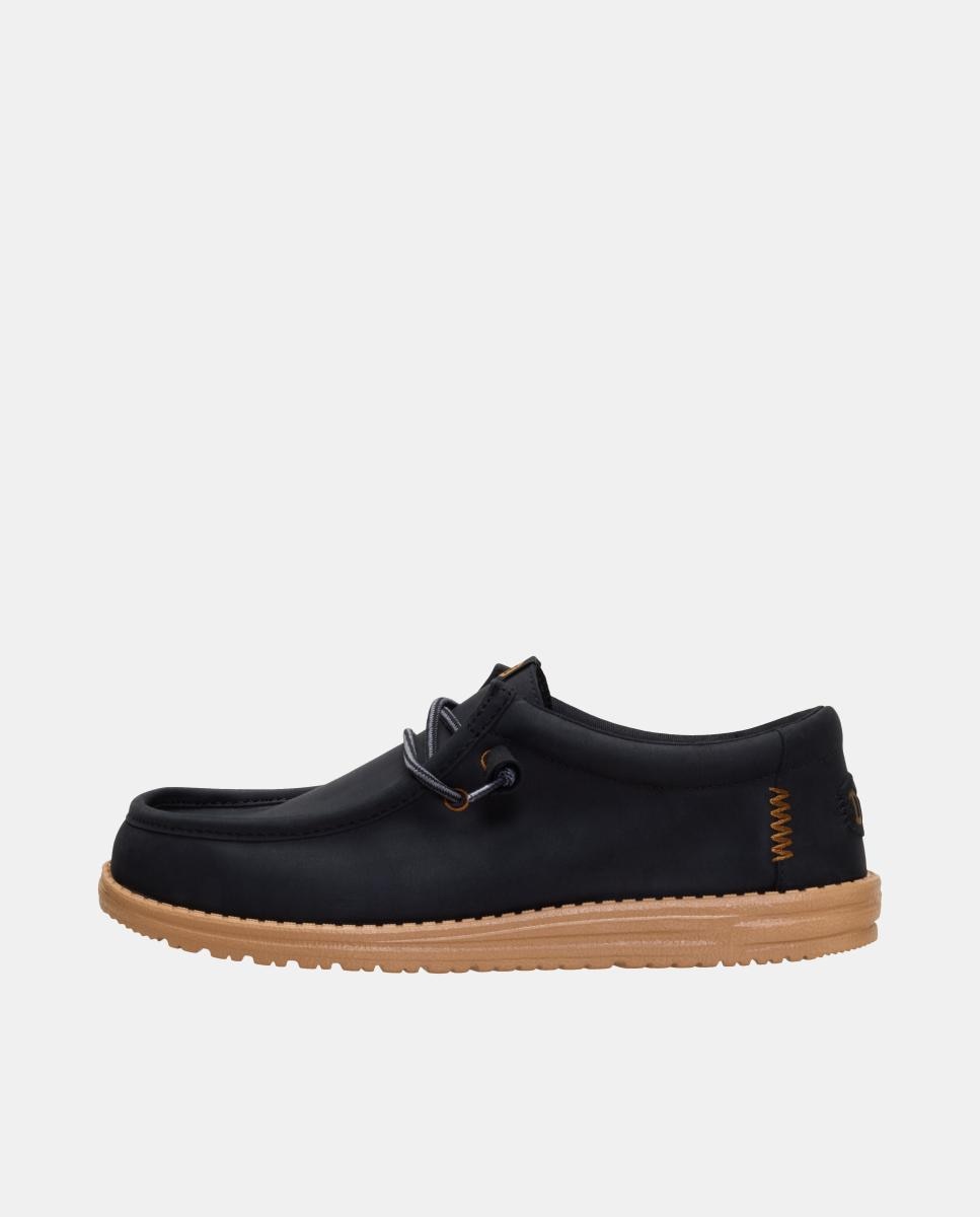 Sapatos de atacadores de homem em pele Castanho-escuro-2