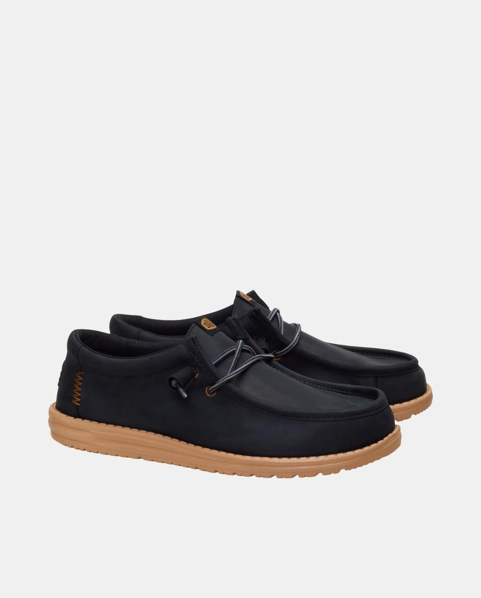 Sapatos de atacadores de homem em pele Castanho-escuro-4