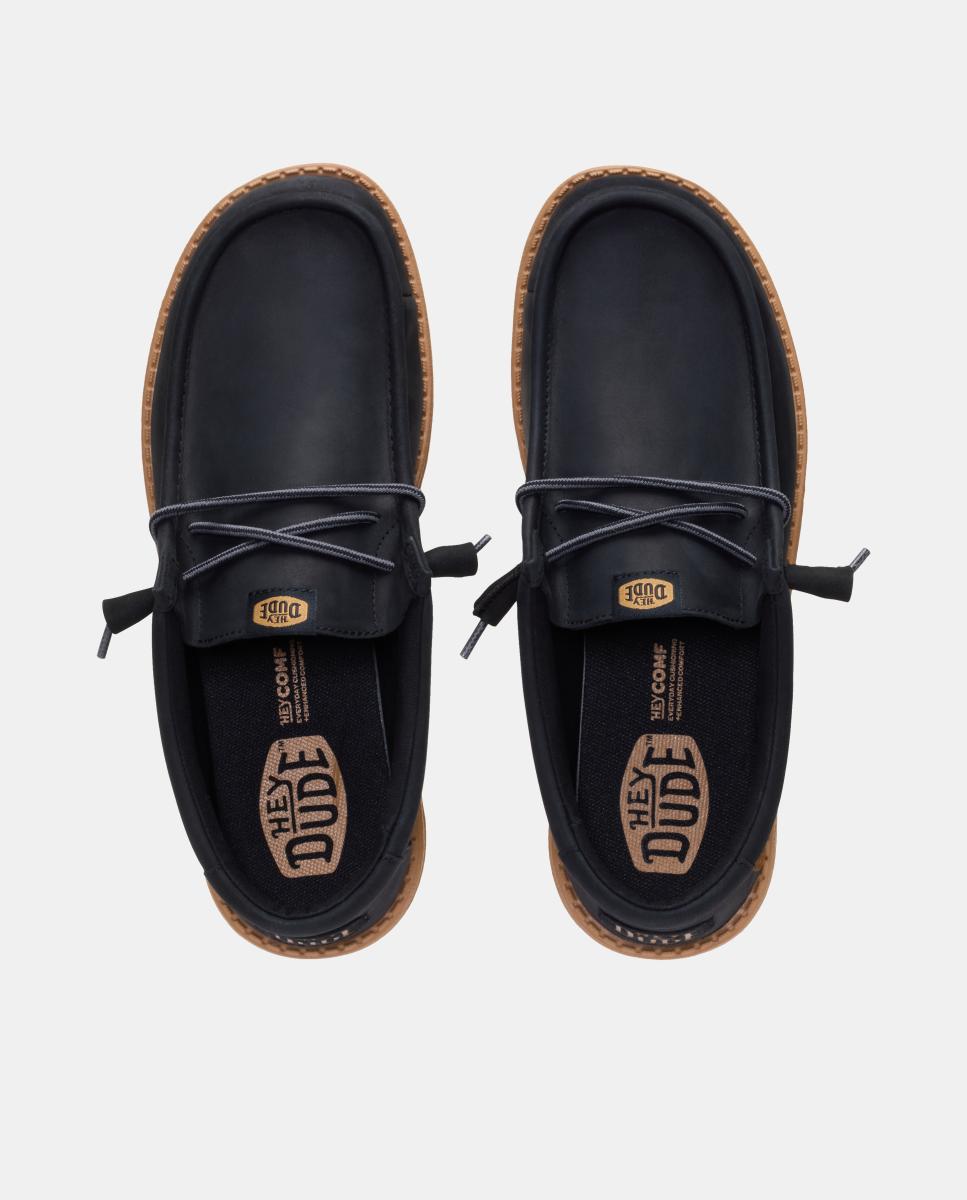 Sapatos de atacadores de homem em pele Castanho-escuro-8