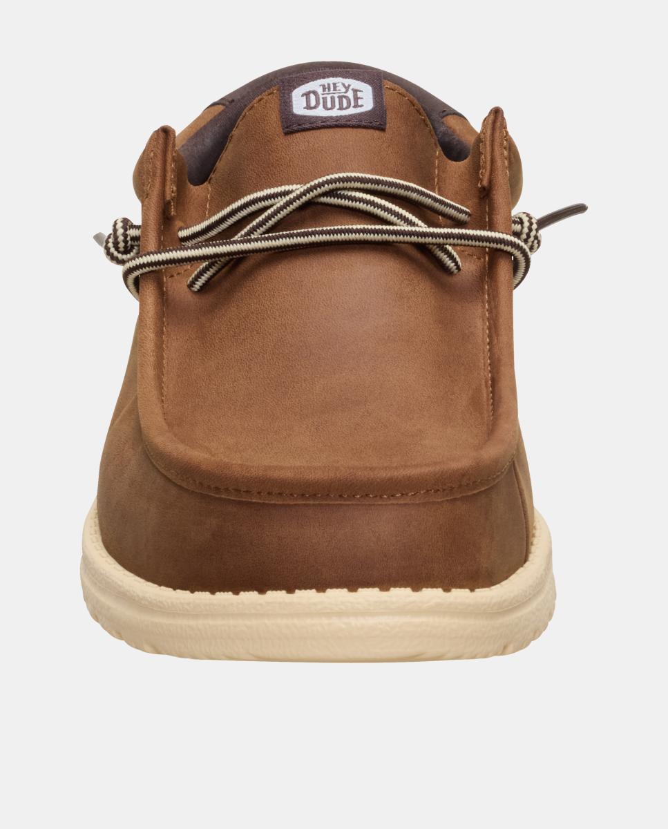 Sapatos de atacadores de homem em pele Castanho-6