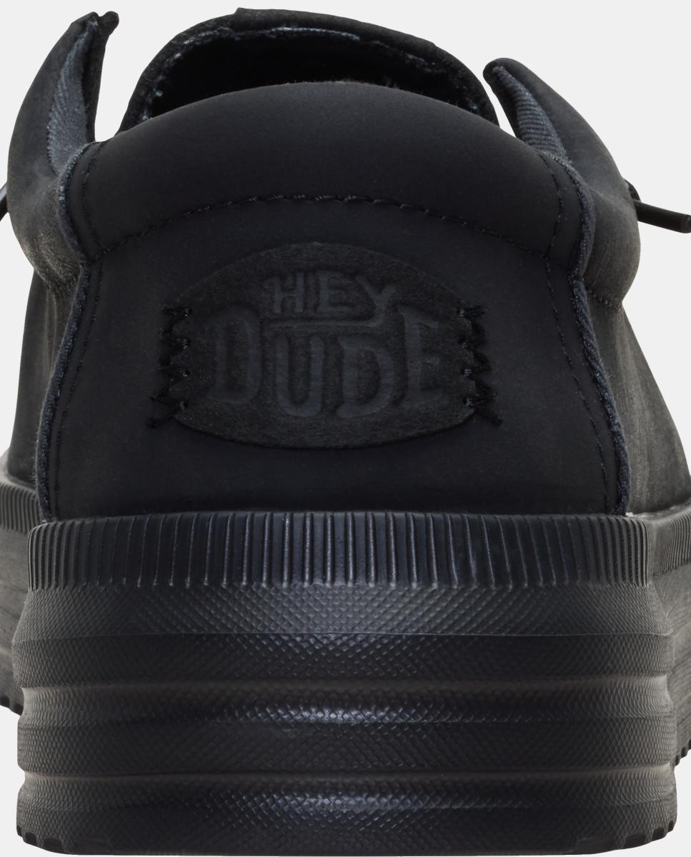 Sapatos de atacadores de homem em pele Preto-7