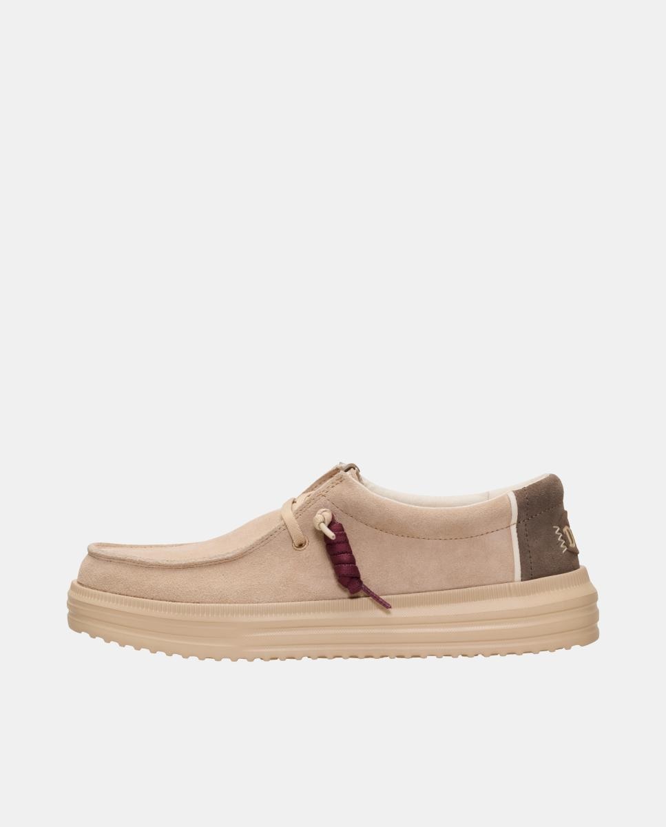 Sapatos de atacadores de homem em pele Castanho taupe-2