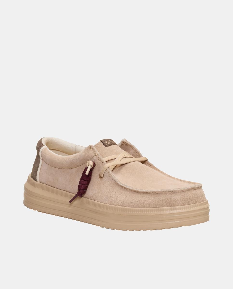 Sapatos de atacadores de homem em pele Castanho taupe-3
