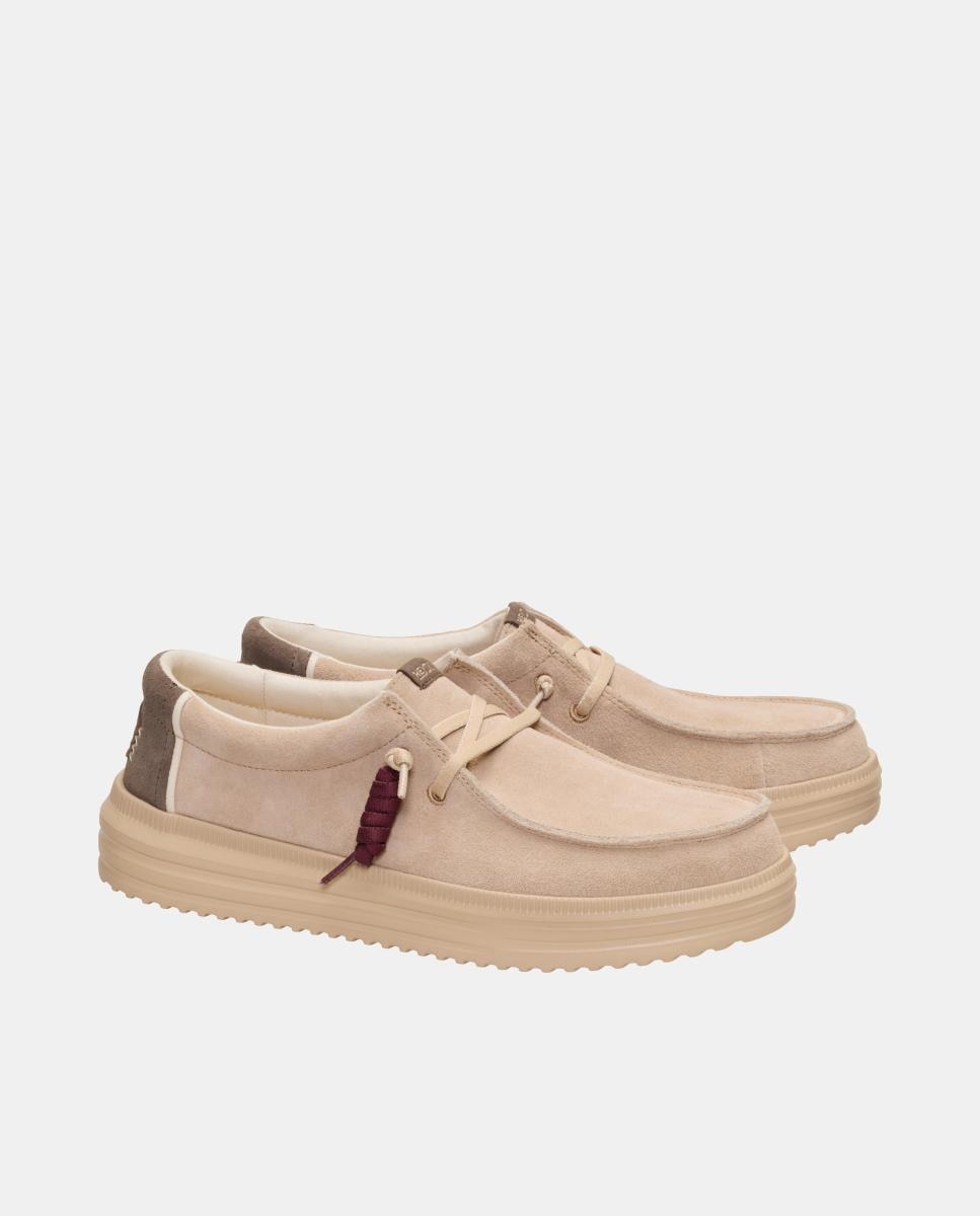 Sapatos de atacadores de homem em pele Castanho taupe-4