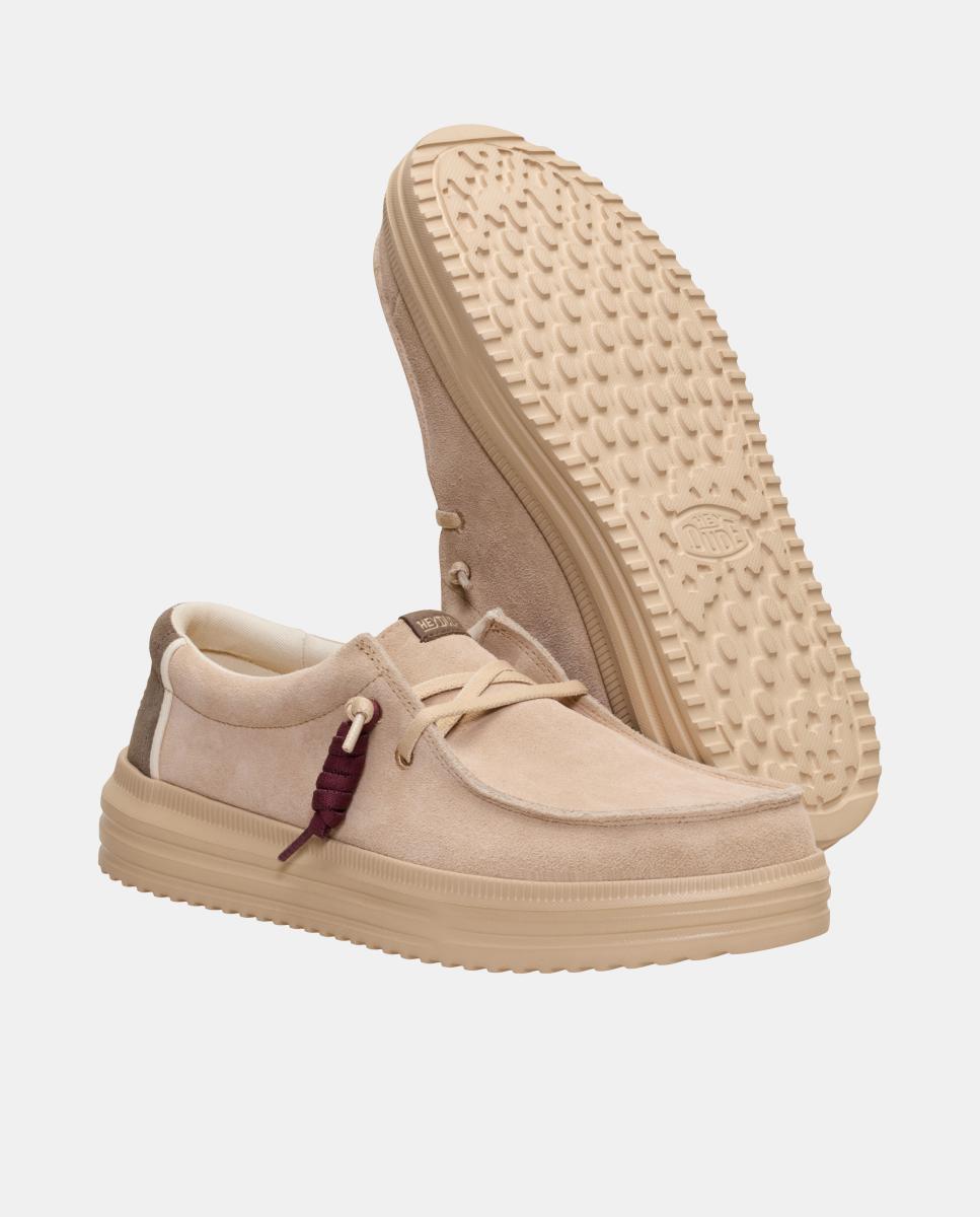 Sapatos de atacadores de homem em pele Castanho taupe-5