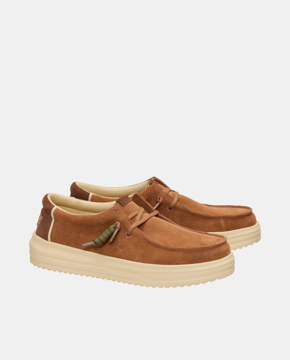 Sapatos de atacadores de homem em pele Castanho-4