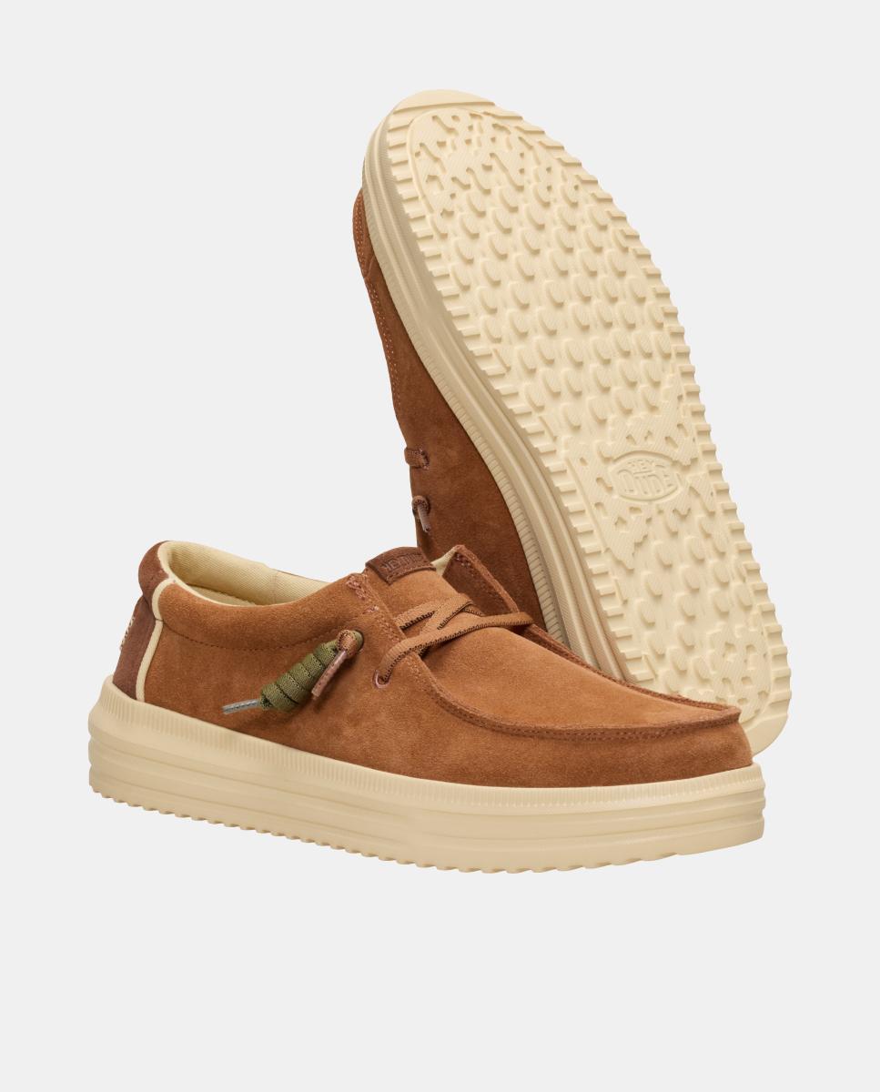 Sapatos de atacadores de homem em pele Castanho-5