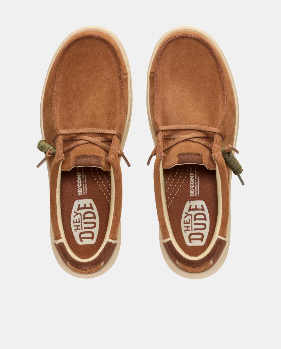 Sapatos de atacadores de homem em pele Castanho-8