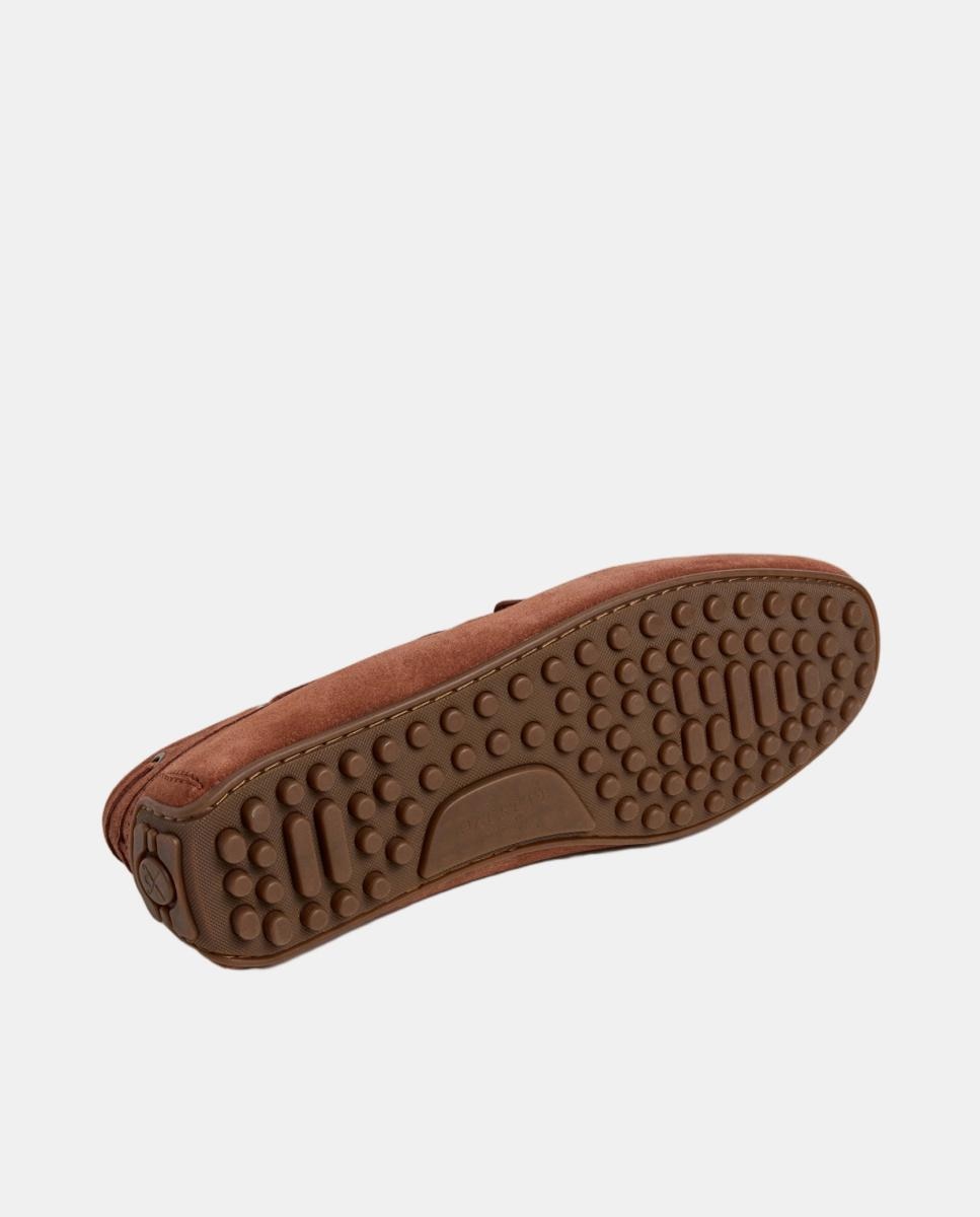Mocassins de Camurça com Laço Castanho-2