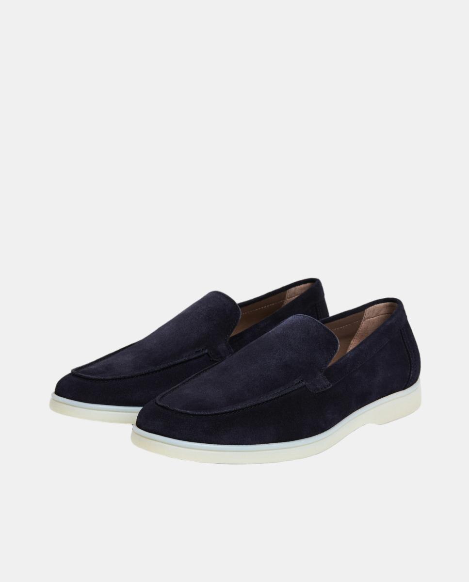 Mocasines de ante de hombre con suela de goma - Hackett - Azul marino Azul marino-3