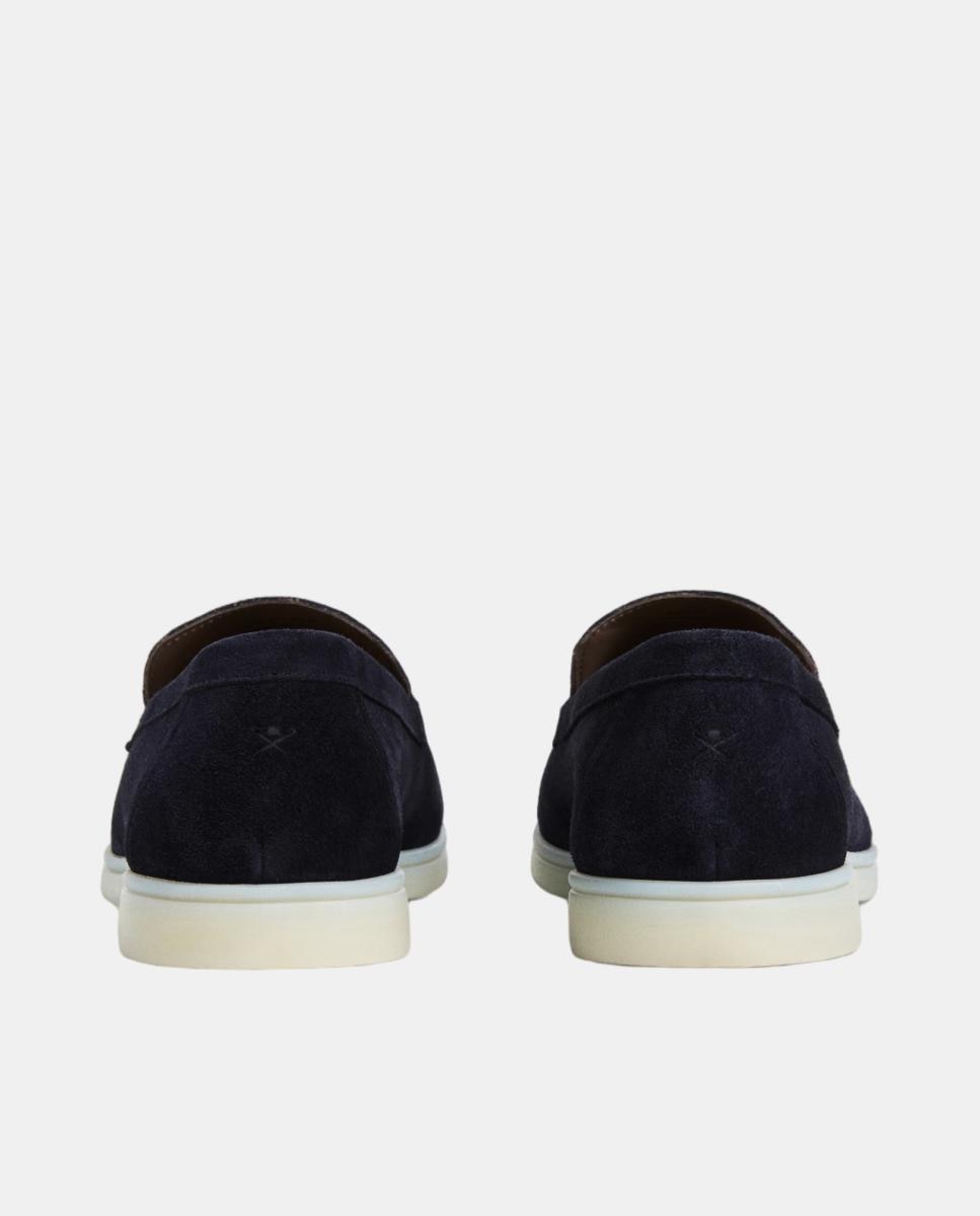 Mocasines de ante de hombre con suela de goma - Hackett - Azul marino Azul marino-4