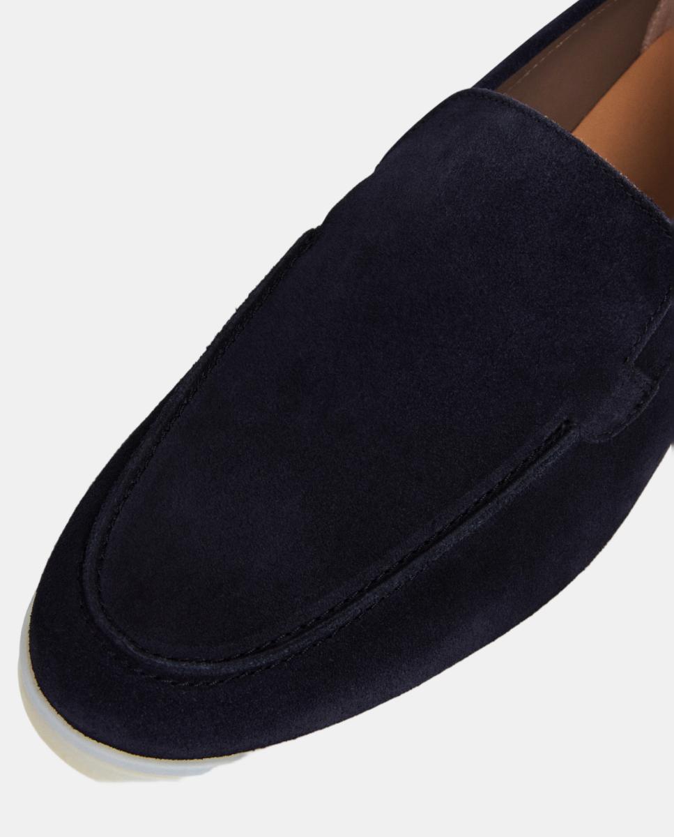 Mocasines de ante de hombre con suela de goma - Hackett - Azul marino Azul marino-5