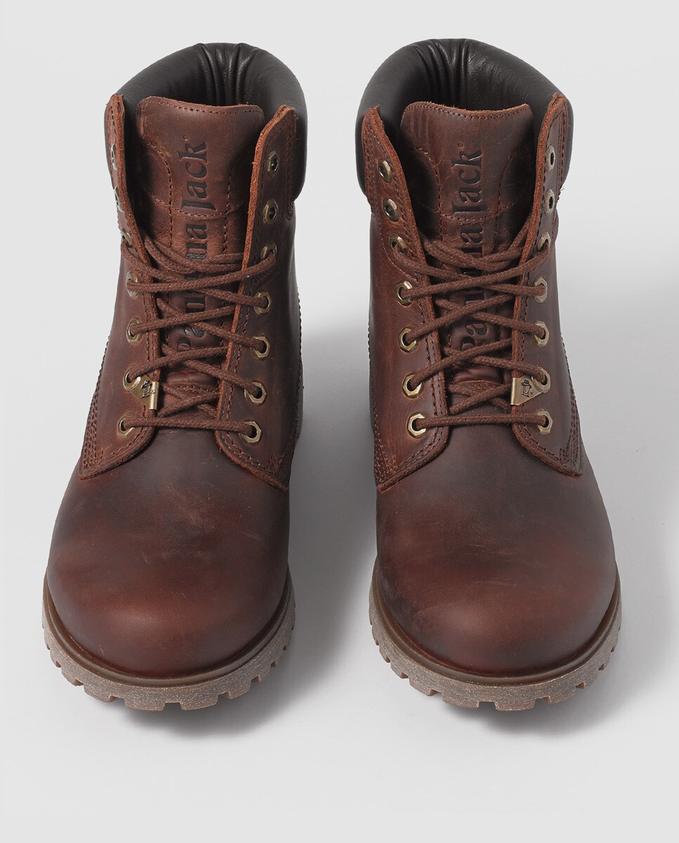 Botas de homem Panama Jack em pele castanhas Castanho-2