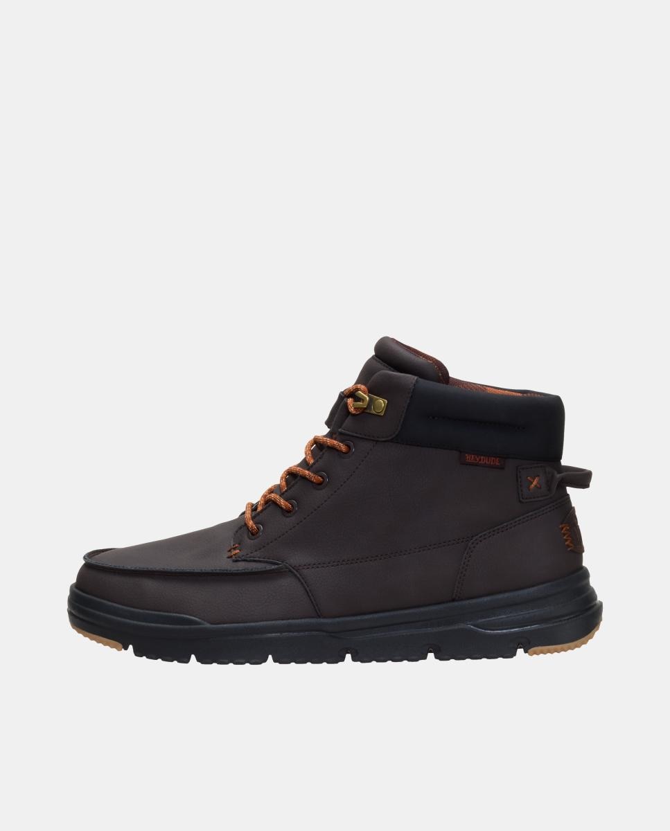 Botas de atacadores de homem impermeáveis Castanho-escuro-2