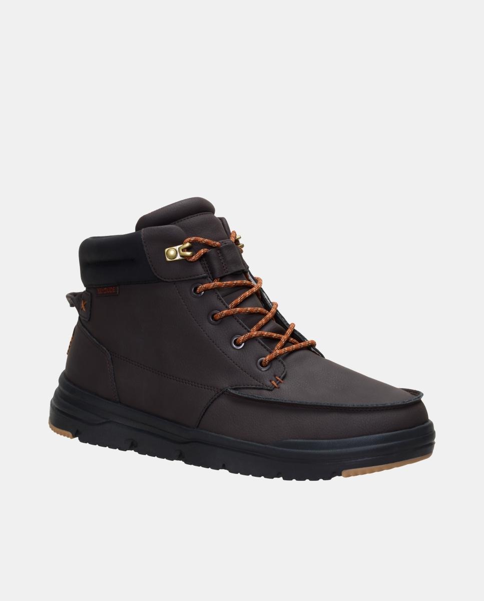 Botas de atacadores de homem impermeáveis Castanho-escuro-3
