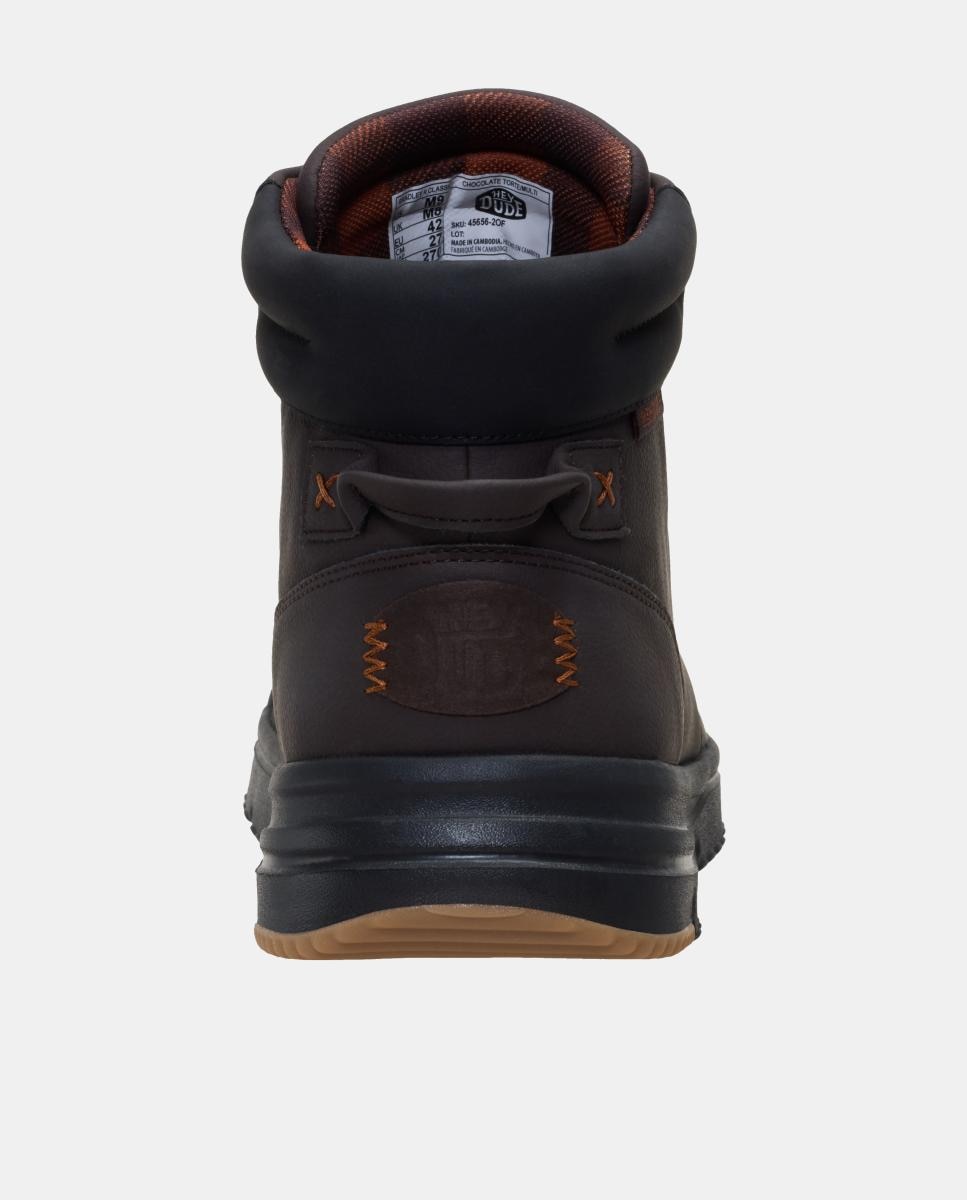 Botas de atacadores de homem impermeáveis Castanho-escuro-7