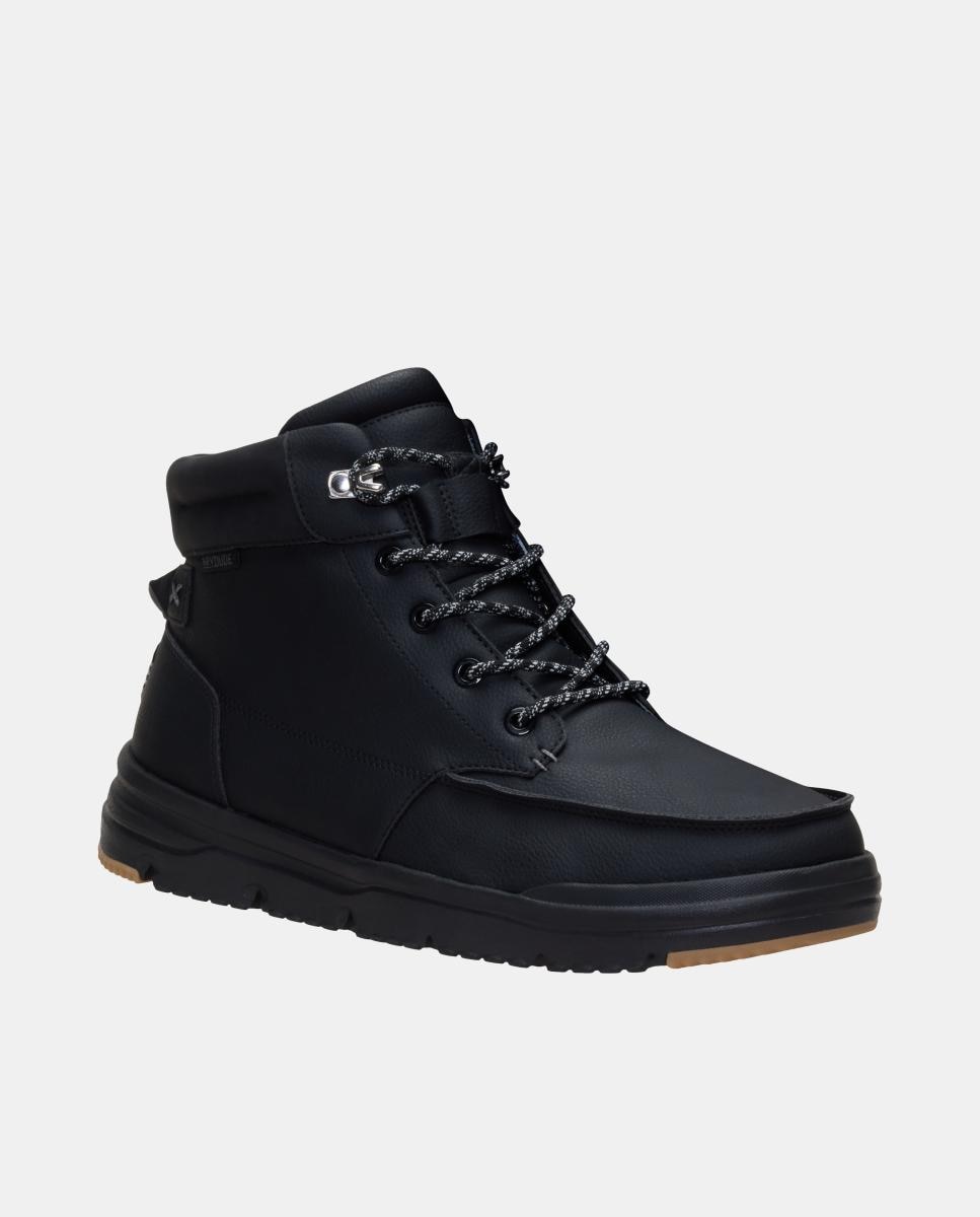 Botas de atacadores de homem impermeáveis Preto-3